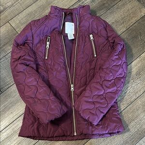Quilted Purple Puffer Jacket